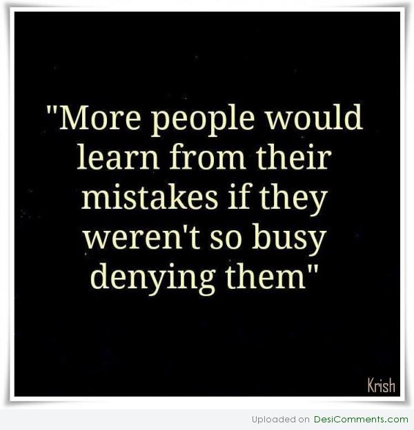 Learn from mistakes