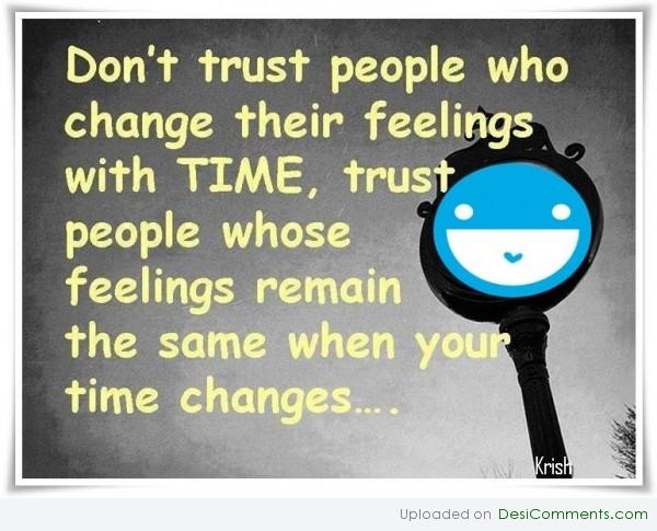 Trust good people 