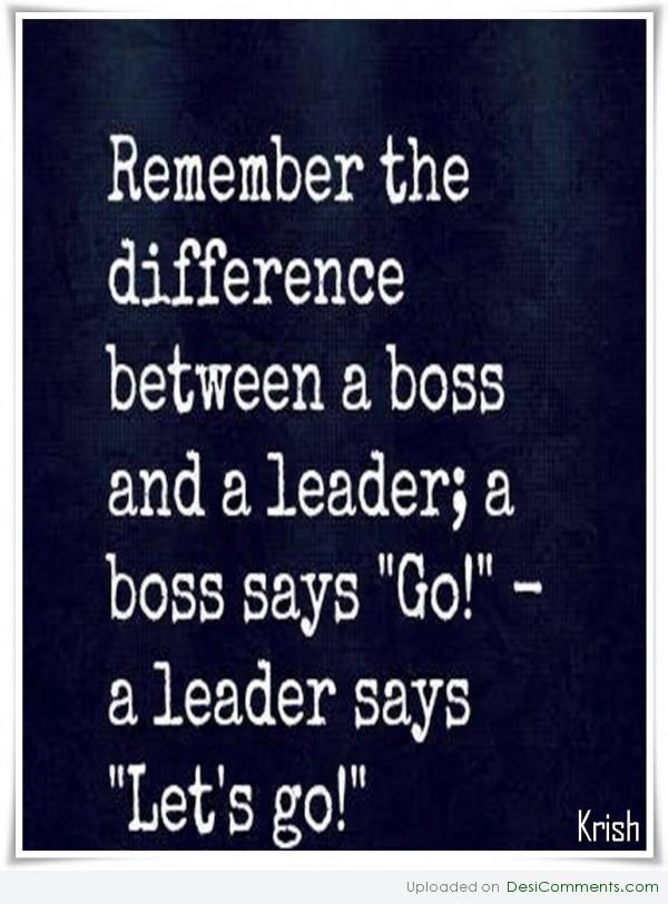 Leader and boss 