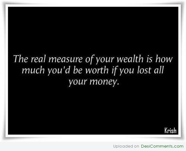 Real measure of wealth