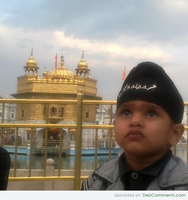 Cute baby at Golden Temple