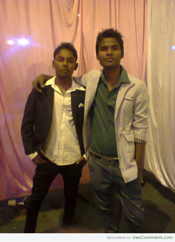 Ankesh with friend