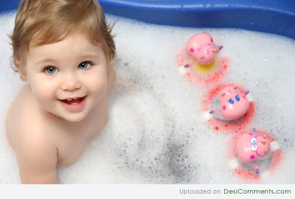 Baby In Bath Tub