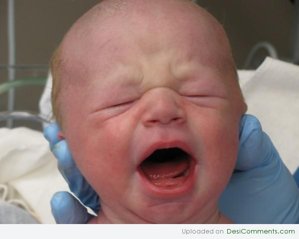 Weeping New Born Baby