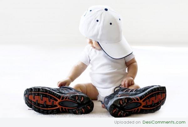 Baby With Long Shoes
