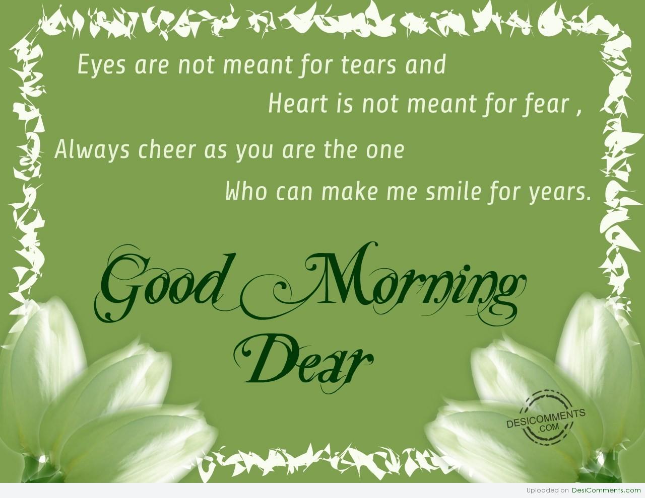 Good Morning Dear - DesiComments.com