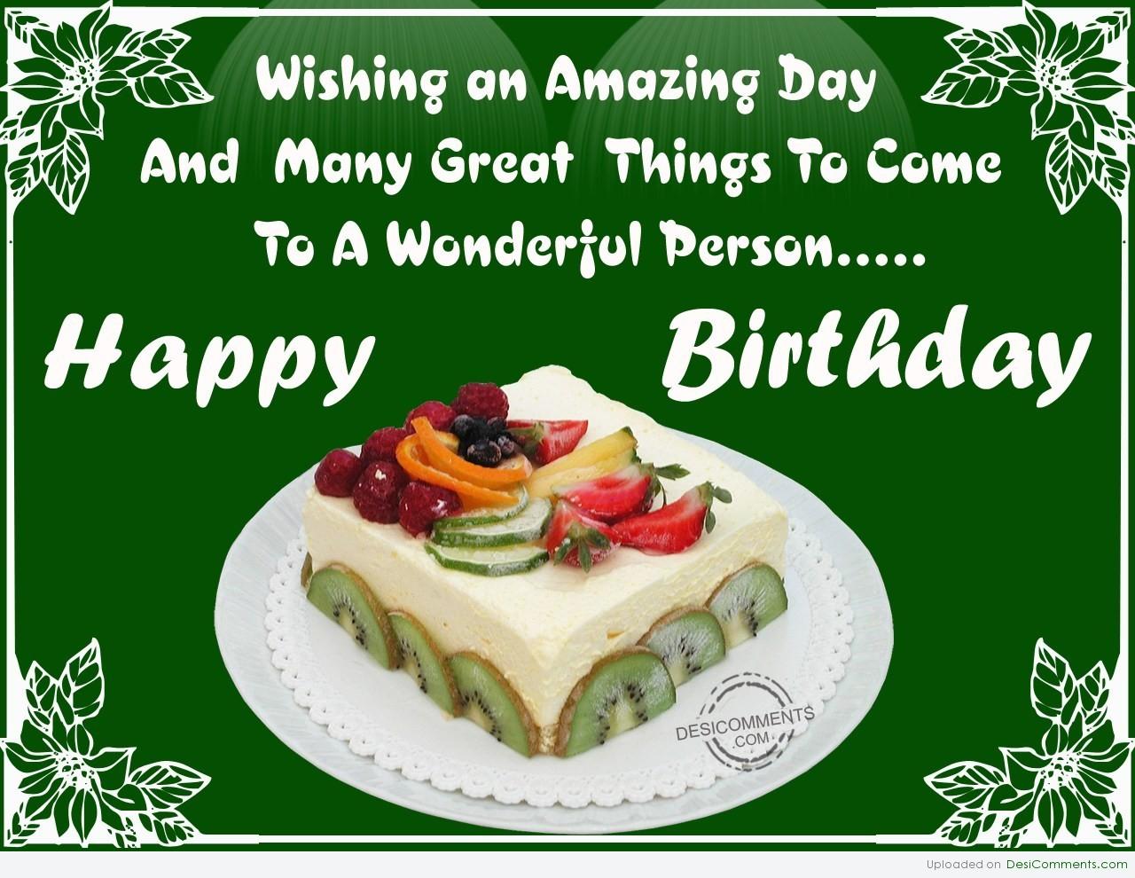 Happy Birthday To A Wonderful Person - DesiComments.com