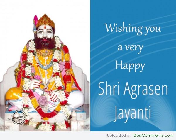 Wishing You A Very Happy Shri Agrasen Jayanti