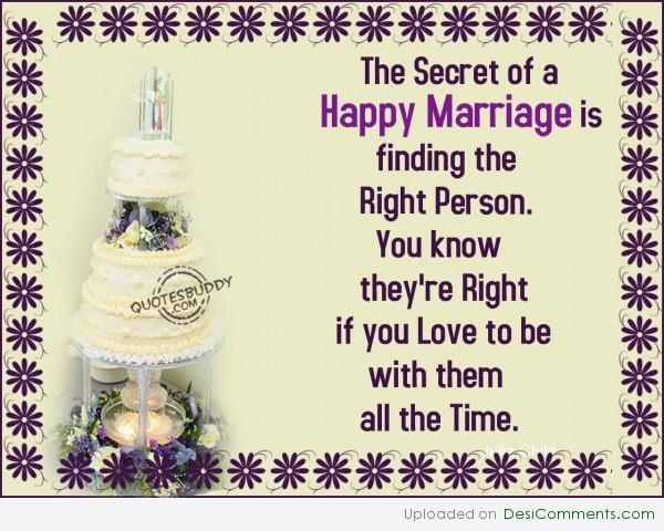 Secret Of Happy Marriage