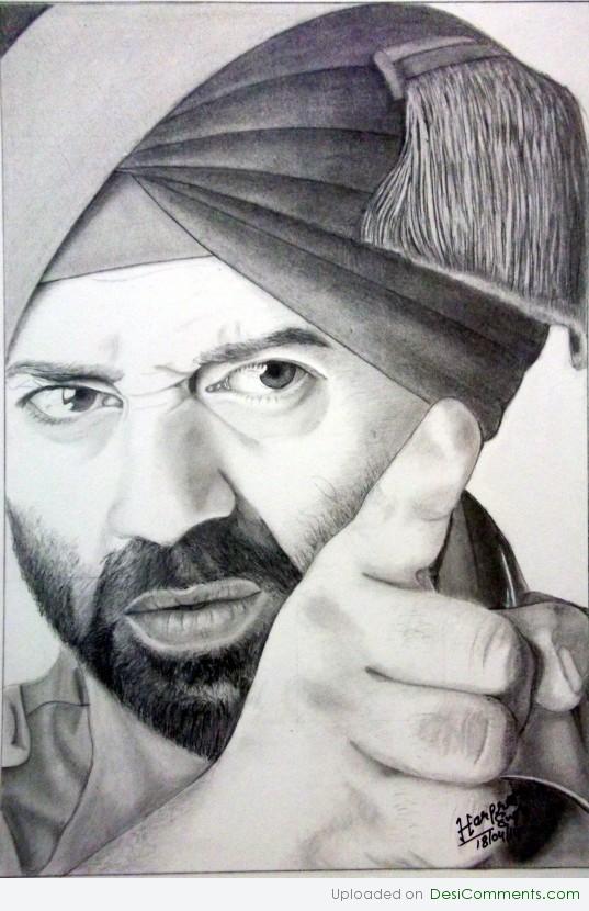 Sketch Of Sunny Deol