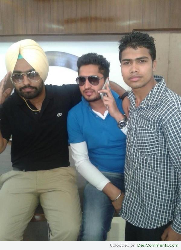 With Ammy Virk and Jassi Gill