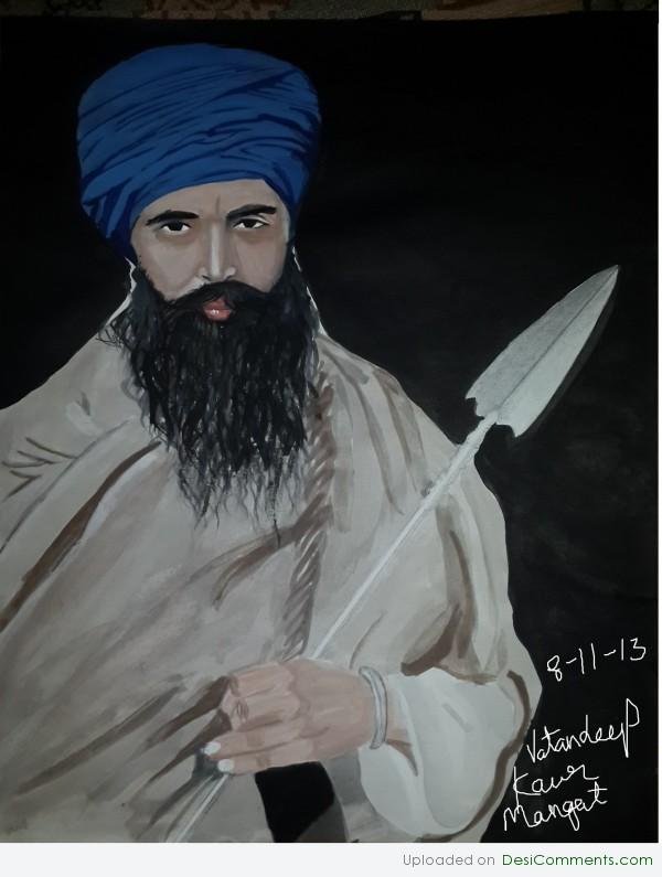 Painting of Jarnail Singh bhindrawale