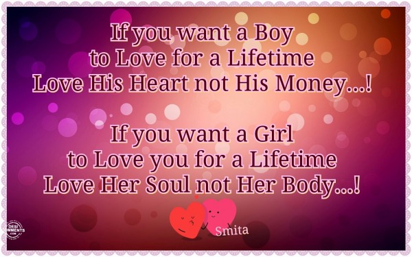 If You Want A Boy To...