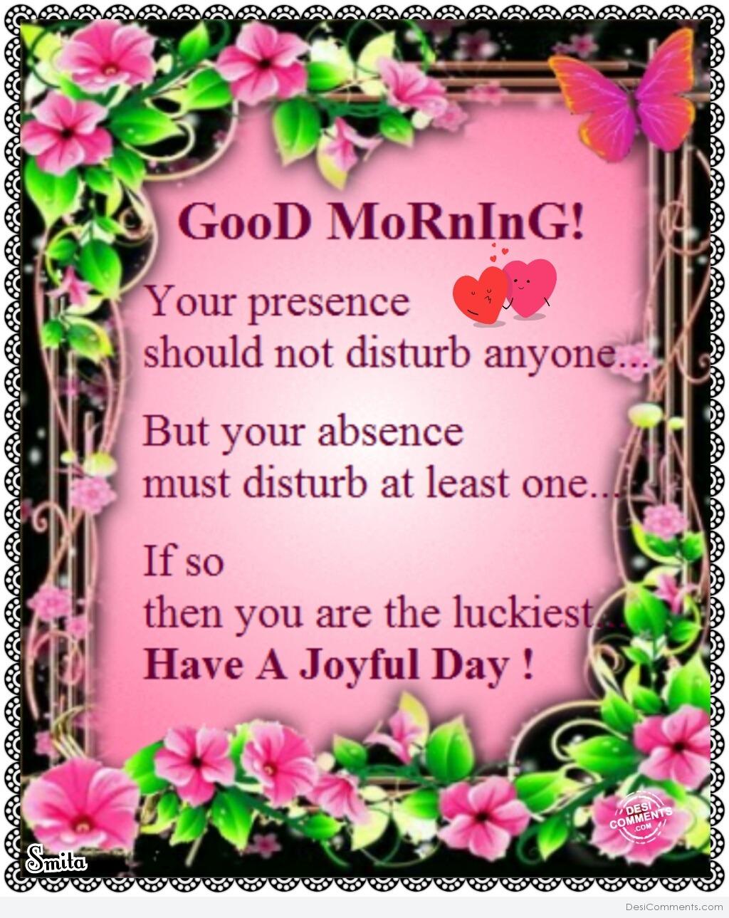 GooD MoRnInG – Have a joyful day - DesiComments.com