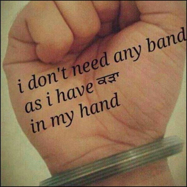 I don’t need any band…