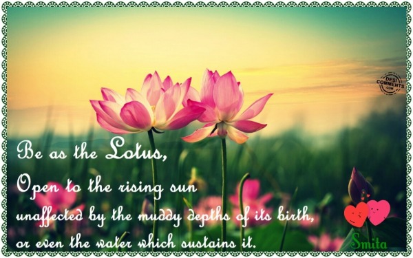 Be as the Lotus..!