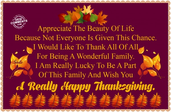 Wish You A Really Happy Thanksgiving