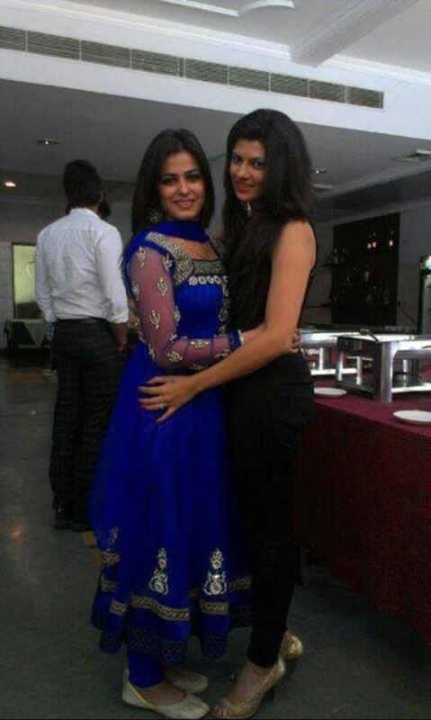 Anshu Sawhney In Blue Dress