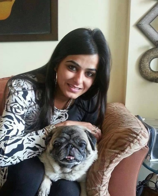Anshu Sawhney With Dog