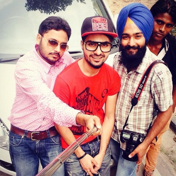 B jay randhawa In Red T – Shirt