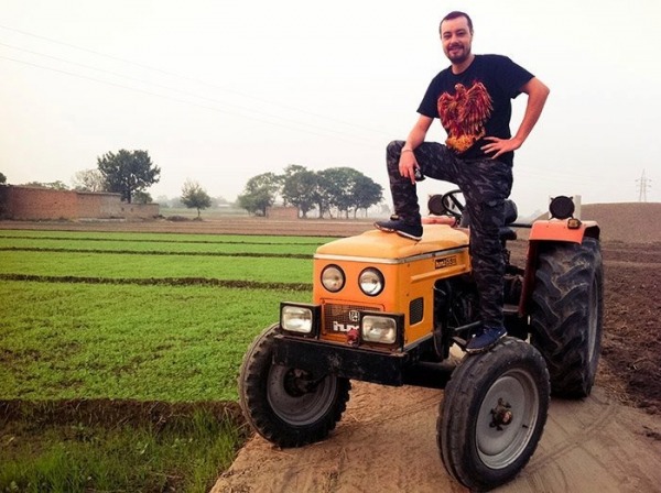 Bobby Sandhu On Tractor