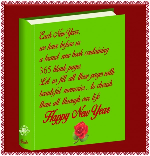 Happy New Year - 365 Blank Pages