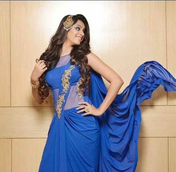 Dakshita Kumaria In Blue Saree