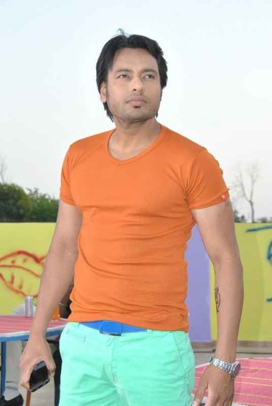 Dev Kharoud In Orange T-Shirt
