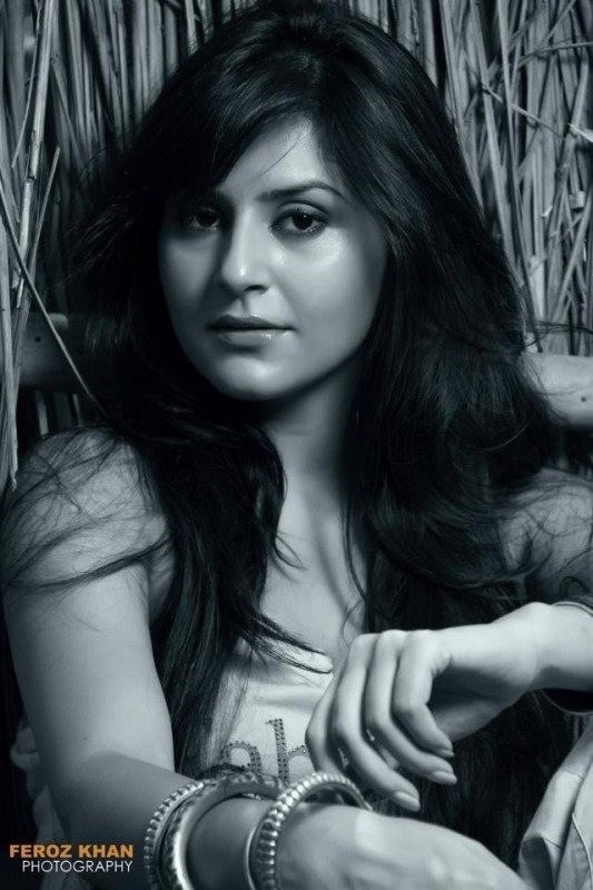 Dolly Sidhu Black And White Photo