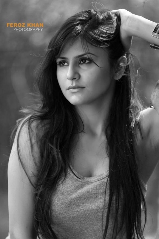 Dolly Sidhu Black And White Picture