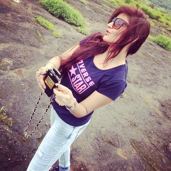 Dolly Sidhu In Blue T-Shirt