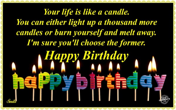 Happy Birthday – Your life is like a candle