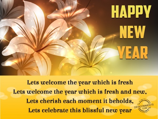 Let’s welcome the year