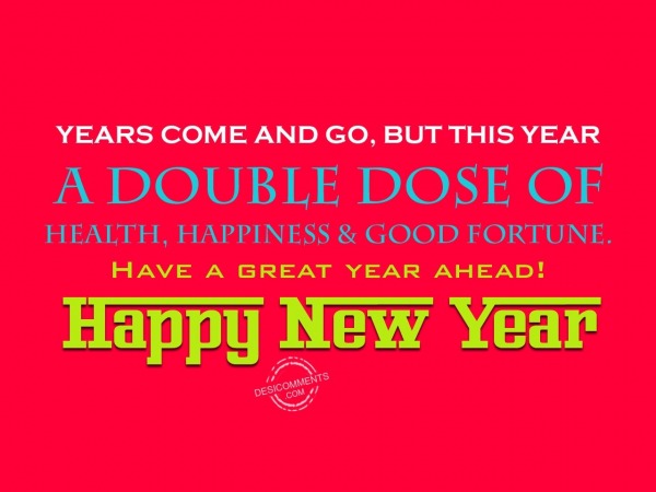 A double dose of health, happiness & good fortune…