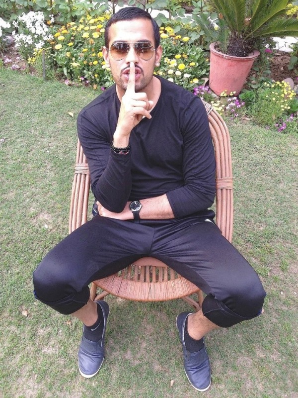 Garry Sandhu in Black Clothes