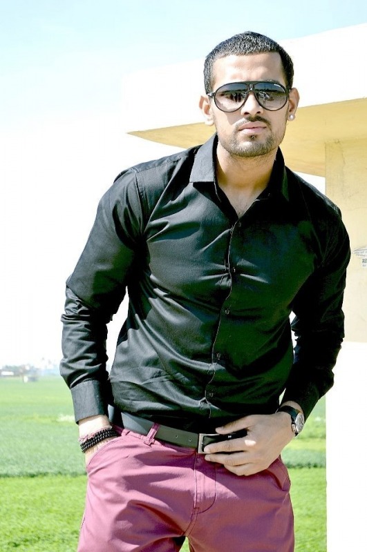 Garry Sandhu In Black Shirt