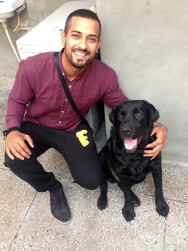 Garry Sandhu With Dog