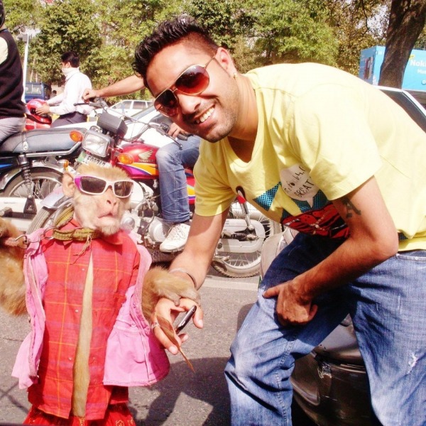 Gora Singh With Monkey