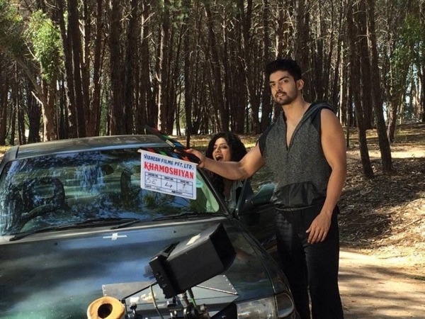 Gurmeet Chaudhary At Set Of Khamoshiyan