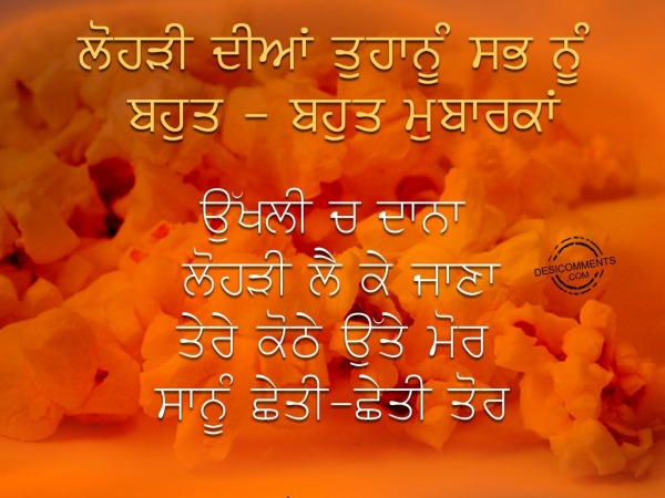 Wishing You  Happy Lohri…