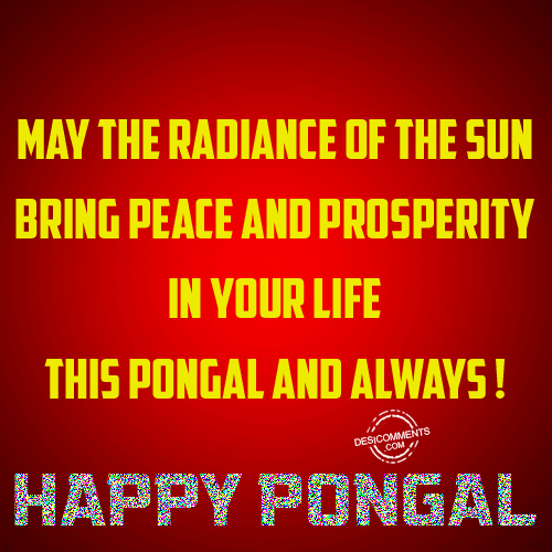 May Pongal bring peace and prosperity in your life