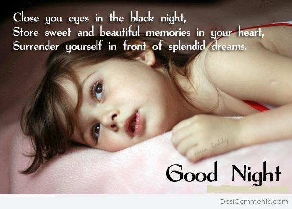 Good Night - Surrender yourself in front of splendid dreams