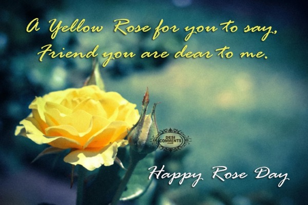 Happy Rose Day – A yellow rose for you