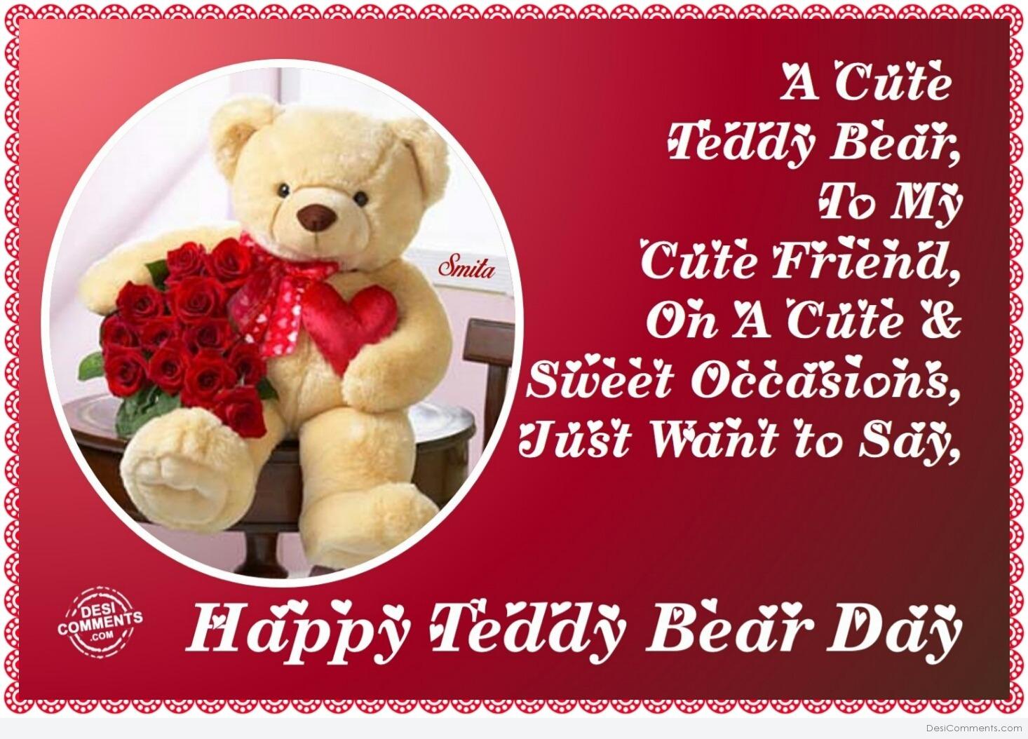 Happy Teddy Bear Day Desicomments Com