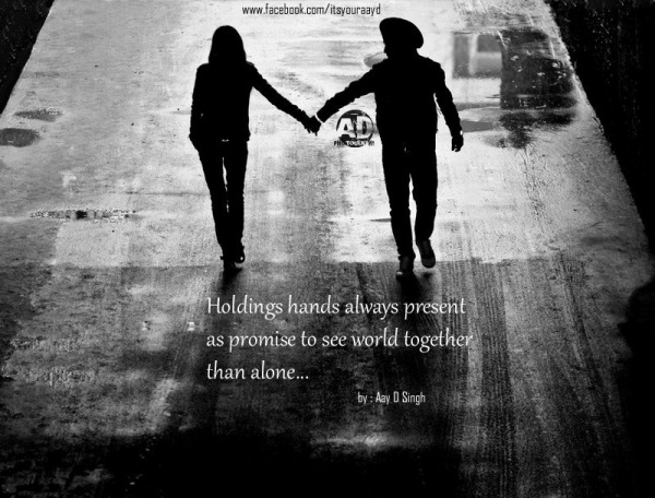 Holding hands...