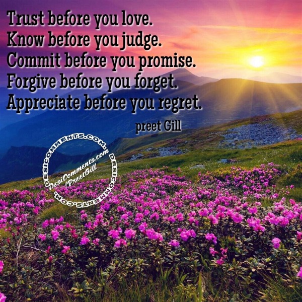 Trust before u love