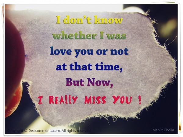 I Really Miss You