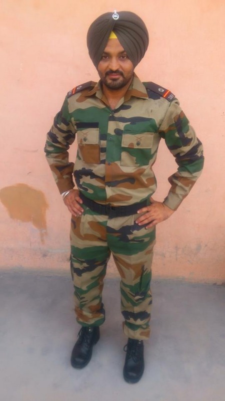 Harinder Bhullar In Army Dress