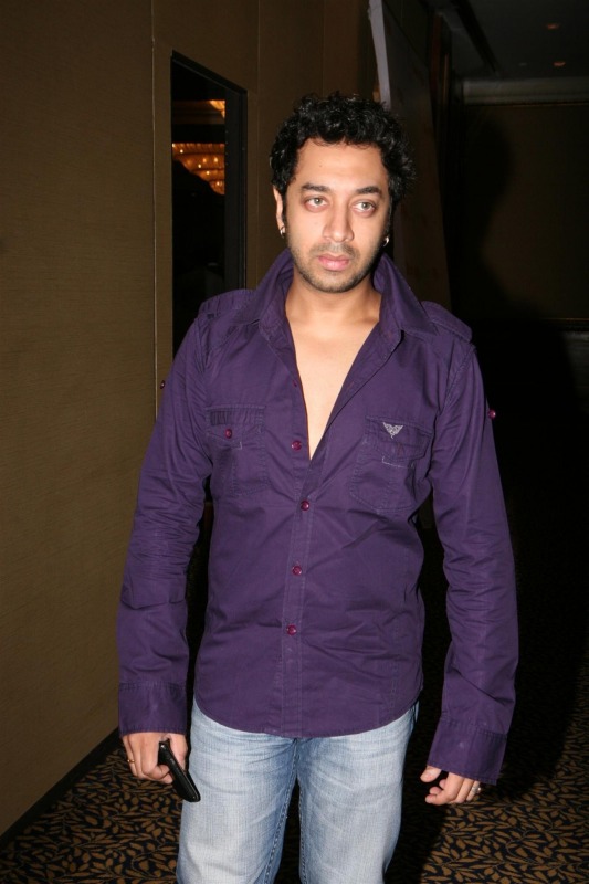 Hiten Paintal In Purple Shirt