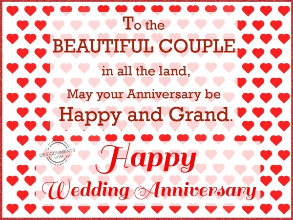 Happy Wedding Anniversary to the beautiful couple